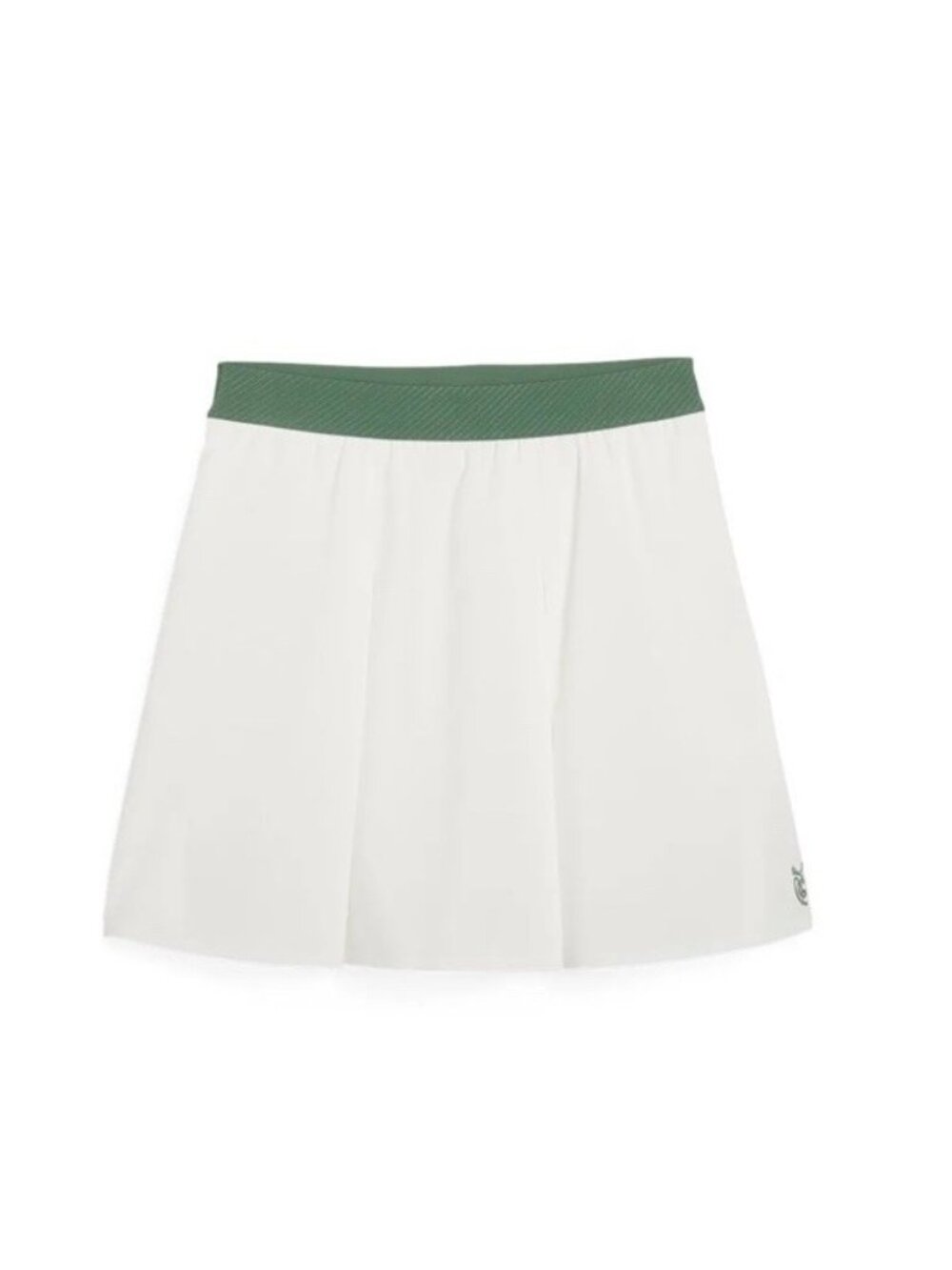 PUMA x Quiet Golf white pleated green skort tenniscore preppy S pockets